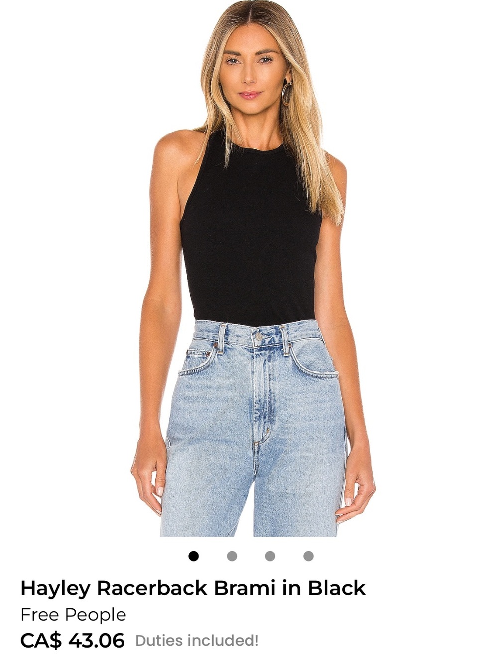 NWOT- Free People Hayley Racerback